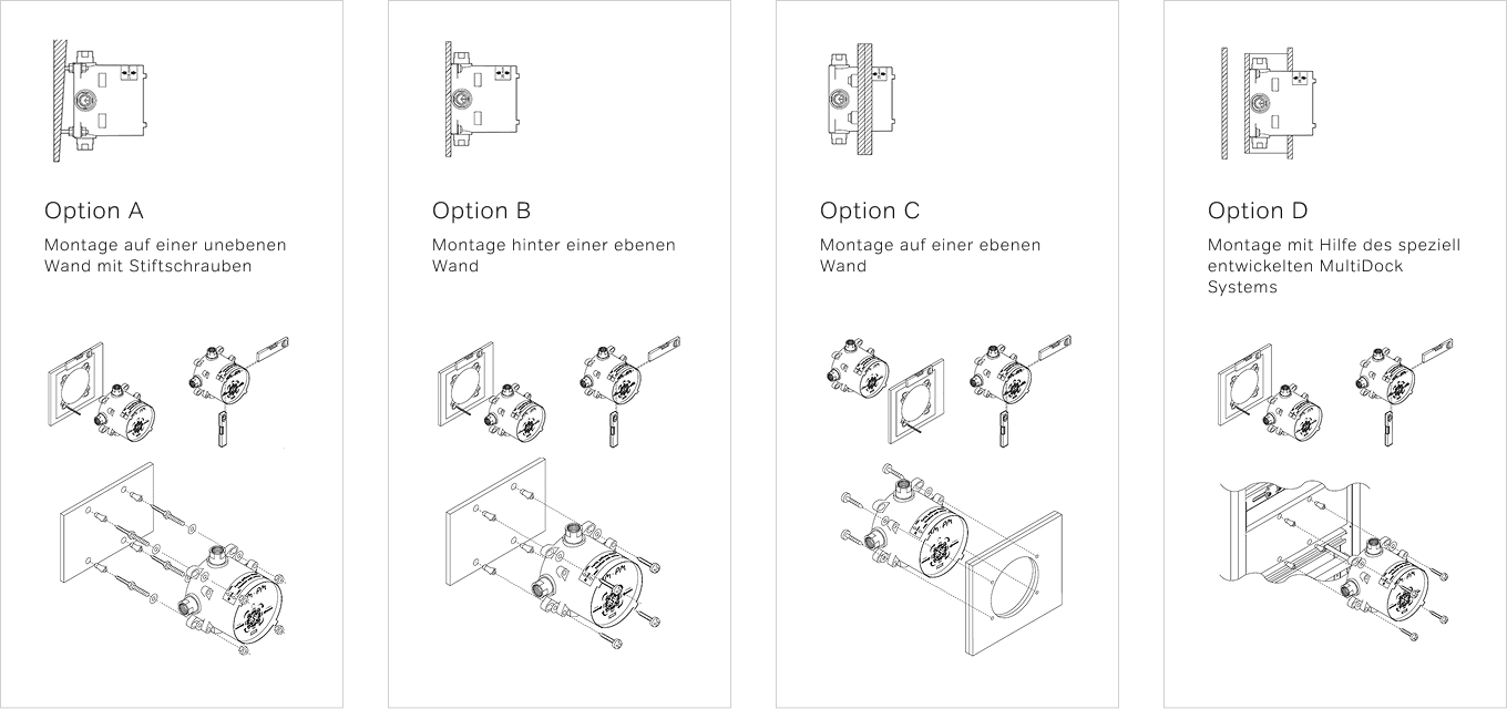 MultiDock™ Installationsoptionen